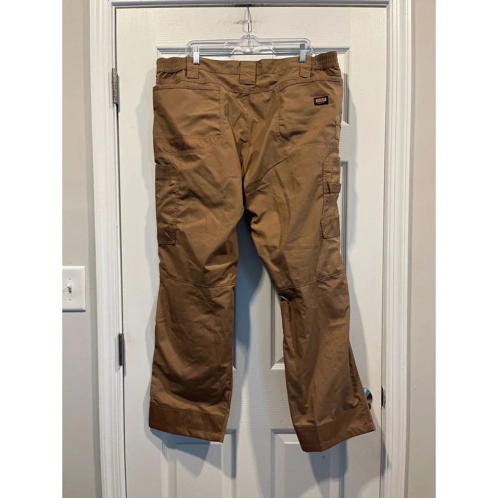 CQR Mens Sapper Tactical Cargo Pants Coyote Brown Ripstop Trousers 42W x 32L